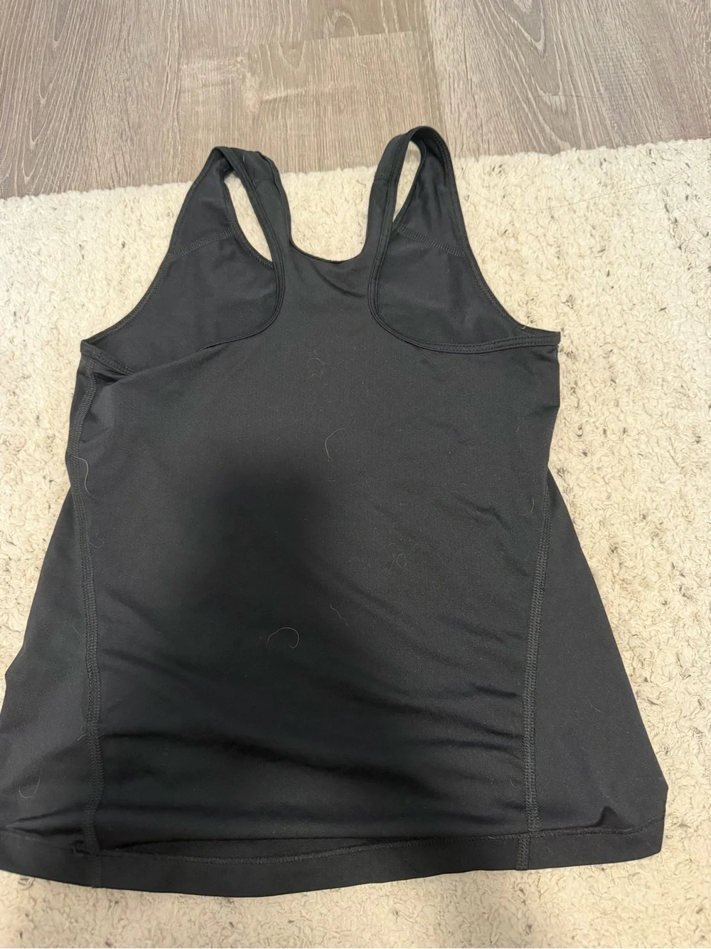 Nike Youth Black Dri-FIT Racerback Tank with White Swoosh